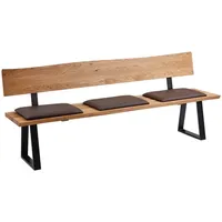 58 aufm Kessel 58aufmkessel Sitzbank, Wildeiche, Braun, Holz, 220x87x54