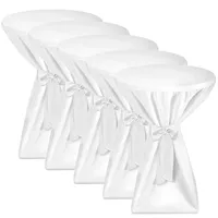 Beautissu Premium Stehtischhussen 80 cm Blickdicht Weiß