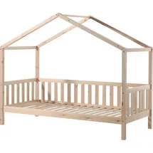 Vipack Hausbett Dallas 90 x 200 cm Kiefer massiv natur beige