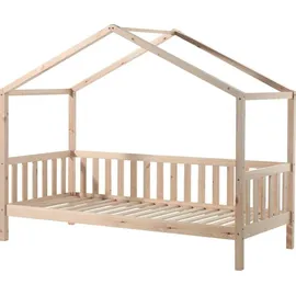 Vipack Hausbett Dallas 90 x 200 cm Kiefer massiv natur beige