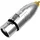 Seetronic XLR 3P female to RCA male Goldkontakte - silberfarbenes Gehäuse