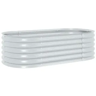vidaXL Garten-Hochbeet verzinkter Stahl 160 x 80 x 44 cm Silber