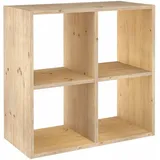 Astigarraga Europe & Nature Regal 2 x 2 Würfel, Holz, 70,8 x 33 x 70,8 cm,