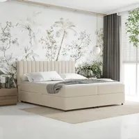 Panda möbel Boxspringbett 180x200 Everest mit Topper, mit Bettkästen,
