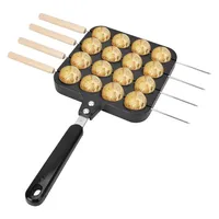 Elprico 16 Löcher Takoyaki Pfanne, Antihaft Takoyaki Grillpfannenplatte aus