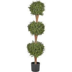 Kunstpflanze BUXUS BALL TREE 154 cm Grün