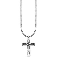 Cai Kette mit Anhänger »925/- Sterling Silber rhodiniert Kreuz«, 33547266-0 Silbergrau