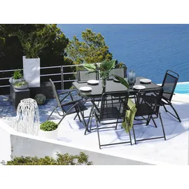 Beliani Livo Gartenstuhl 48 x 48 x 90 cm schwarz 6 St.