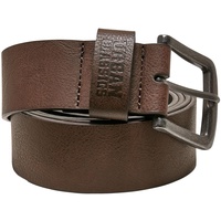 URBAN CLASSICS Leather Imitation Belt Gürtel, Brown, XL