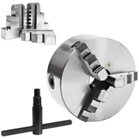 vidaXL Drehfutter Stahl 160 mm silberfarben