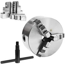 vidaXL Drehfutter Stahl 160 mm silberfarben