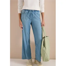 Cecil High Waist Wide Leg Jeans im Loose Fit - Blau