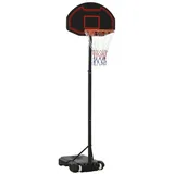 Homcom Basketballkorb-Ständer mit Rollen schwarz 131L x 49B x 250H cm