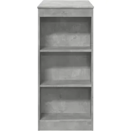 vidaXL Bartisch mit Regal 95 x 47 x 103,5 cm Betongrau