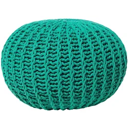 Pouf smaragdgrün ⌀ 50 cm CONRAD II