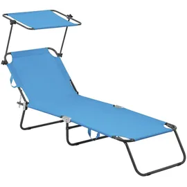 Habitat et Jardin Sonnenliege 200 x 60 x 30 cm Blau