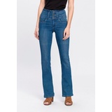 Arizona Bootcut-Jeans »mit extrabreitem Bund«, Gr. 46 N-Gr, blue-used, , 26157116-46 N-Gr