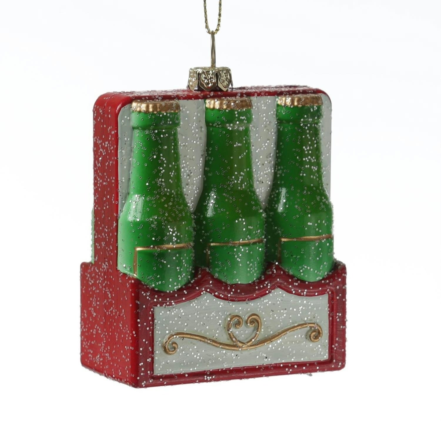 Weihnachtsbaumschmuck Sixpack Bier für Bierfreunde bruchfest H: 10cm