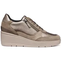 GEOX Damen D ILDE A Sneaker, Taupe, 39 EU