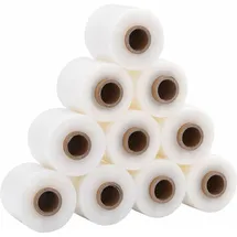 vidaXL Stretchfolie mit Griff 10 Stk. Transparent 23 μm 50 cm x 150 m