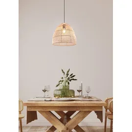 Trio Lighting Rike 1-flg. Ø 35 cm Rattan naturbelassen