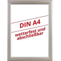 Sprintis Klapprahmen A1, abschließbar, wetterfest, silber, Aluminium