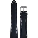 Sinn Rindsleder Sinn Rindsleder Lederarmband 22mm/18mm BL41221834001110403A - schwarz,weiße Kontrastnaht