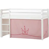Hoppekids Hochbett ECO Dream 70 x 160 cm Kiefer massiv weiß rosa