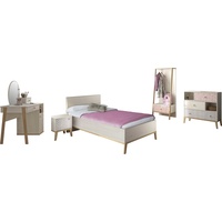 Gami Jugendzimmer-Set »Alika«, Schlafzimmermöbel-Sets Gr. Liegefläche: 120/200 cm, braun (kastanie nachbildung gebleicht) Baby Komplett-Kinderzimmer