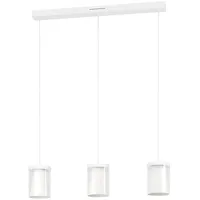 EGLO LED-Pendelleuchte Chiusello-Z 3-flammig RGB/CCT 81 cm x 24,5 cm Weiß