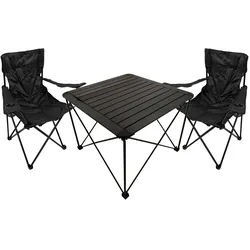 3teiliges Campingmöbel Set Campingtisch Campingstuhl L70xB70xH56cm