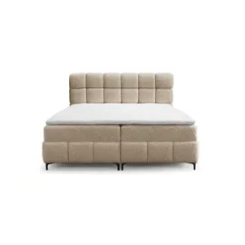 Fun Möbel Boxspringbett Bett Schlafzimmerbett SOPHIE 200x200cm Stoff Rolf Beige