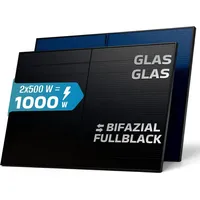 Sunniva SUNNIVA® Solarmodul 2x 500 W FULL BLACK Bifazial