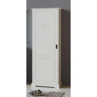 Home Affaire »Lille Mehrzweckschrank Breite/Höhe: 67/187 cm«, aus massiver Kiefer, mit schöner Lilien-Fräsung, Jugendstil-Griffe
