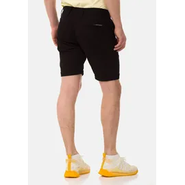 Cipo & Baxx "Shorts", Herren, Gr. 29, Normalgrößen, schwarz, 97% Baumwolle, 3% Elasthan, unifarben, regular fit knielang, Hosen Stoffhose, im unifarbenen Look