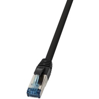 Logilink CQ6085S RJ45 CAT 6a S/FTP 7.50m Schwarz Geflechtschirm, Halogenfrei, PUR-Mantel, Säurebest