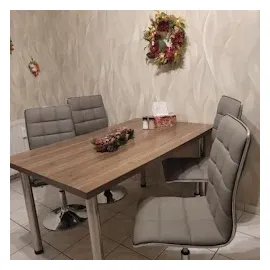 Mendler 2er-Set Esszimmerstuhl HWC-C41, Stuhl Küchenstuhl, höhenverstellbar drehbar, Kunstleder FSC®-zertifiziert ~ schwarz