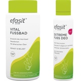 Duo für wohlriechende Füße: efasit Vital Fußbad & efasit Extreme Fuß Deo desodoriert mit 48h Wirkung