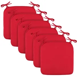 BestLivings Sitzauflage 38 x 38 x 2 cm rot 6-tlg.