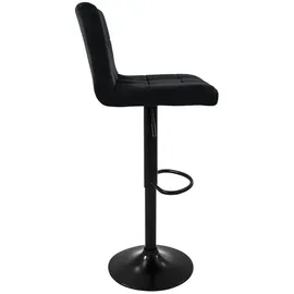 ML-Design Barhocker Schwarz, Metall, 50x112x45 cm, Esszimmer, Barmöbel, Barhocker