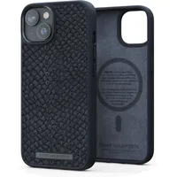 Njord Salmon Leather (iPhone 14), Smartphone Hülle, Schwarz
