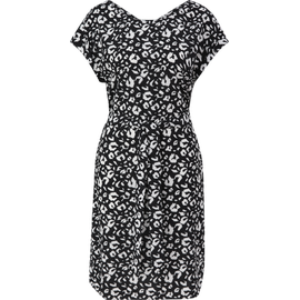 s.Oliver Sommerkleid Kleid mit Binde-Detail, Damen, schwarz|weiß,
