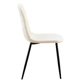 CLP 4er Set Esszimmerstuhl Baxter Samt I Gesteppter Küchenstuhl I Polsterstuhl Mit Metall-Gestell