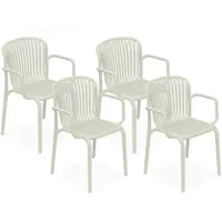 Konsimo® Gartenstuhl, Beige, Kunststoff, 4-Sitzer, 57.5x82.5x53 cm, Gartenmöbel, Gartenstühle,