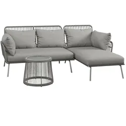 Outsunny Gartenmöbel-Set Polyester, PE Rattan