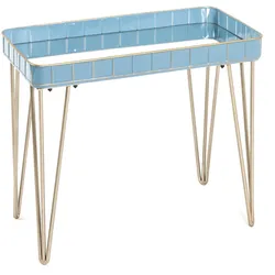 Beistelltisch blau-bronze