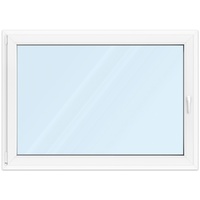 Fenster 140x100 cm, Kunststoff Profil aluplast IDEAL® 4000, Weiß, 1400x1000 mm, einteilig festverglast, 2-fach Verglasung, individuell konfigurieren