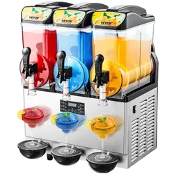 VEVOR Kommerzielle Slushy-Maschine 15Lx3 Margarita Smoothie Frozen Drink Maker