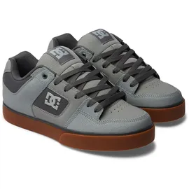 DC Shoes Pure Herren low Top Sneaker mit Mesh-Innenmaterial Echtleder-Schuhe 300660 Grau - 42