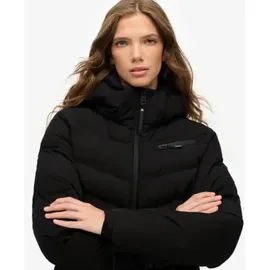 Superdry Luxe Belted Padded Damen. Kapuzenjacke schwarz (L),